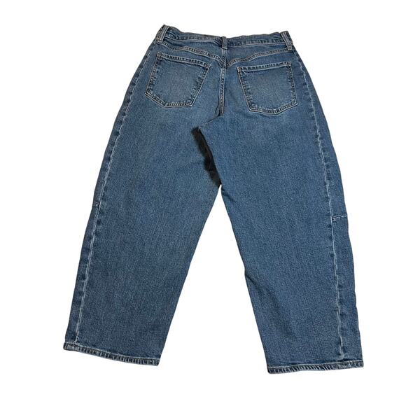 Old Navy High Waisted Barrel Ankle Jeans Size 8 Petite Casual Summer Preppy - Picture 3 of 11